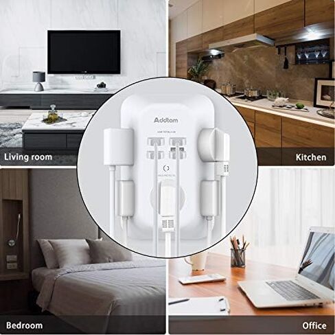Outlet Extender Surge Protector - Addtam 5-Outlet Splitter with 4 USB Wall Charger(PD 30W), Multi Plug Wall Outlet Power Strip for Home, Dorm Room Essentials in Saudi Arabia