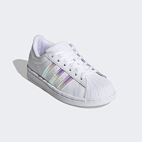 adidas Originals Baby Unisex's Superstar Sneaker, White, 8 infant US in Kuwait