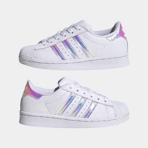 adidas Originals Baby Unisex's Superstar Sneaker, White, 8 infant US in Kuwait