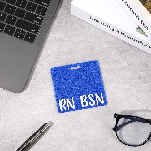 Pink RN BSN Badge Card Glitter Nurse Badge Buddy Nurse Badge Holder ID Name Identification Badge Accessories for Women Coworkers Resident Nurses Aesthetic in Kuwait