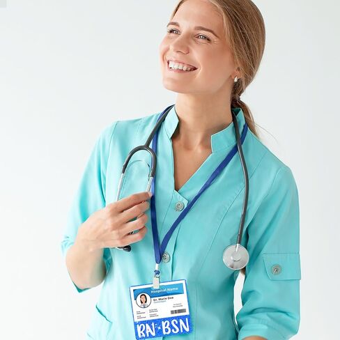 Pink RN BSN Badge Card Glitter Nurse Badge Buddy Nurse Badge Holder ID Name Identification Badge Accessories for Women Coworkers Resident Nurses Aesthetic in Kuwait