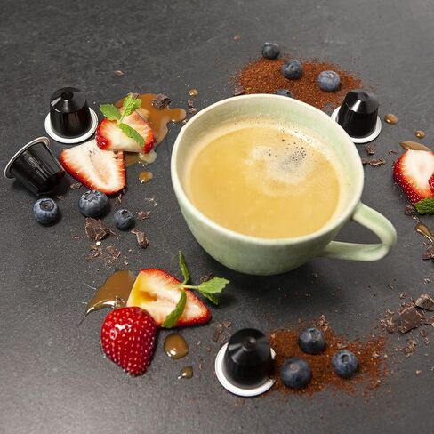 حزمة متنوعة مختلطة لـ Nespresso | 100 اختبار كبسولات الألمنيوم | 9 النكهات الإيطالية المميزة | 100 ٪ قرون متوافقة مع Nespresso in Saudi Arabia
