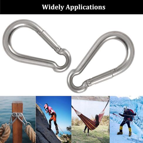 Yision 304 Stainless Steel Carabiner Clip, M5,M8,M10 Spring Snap Hook in Kuwait
