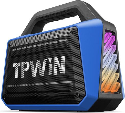 Portable Bluetooth Speakers - Wireless Jobsite Speaker 80W Peak, TWS, Light Shows, Loud Speaker with Deep Bass, BT 5.3, IPX6 Waterproof, 20H Playtime for Outdoor Beach Camping Travel - Yellow in Kuwait