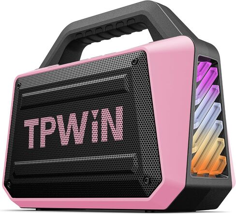 Bluetooth Speaker - 80W Loud Rugged Outdoor Speakers, IPX6 Waterproof, 20H Playtime, Deep Bass, Lightshow, TWS, BT 5.3 Wireless, Portable for Travel Hiking Camping Beach Pool - Black in Kuwait