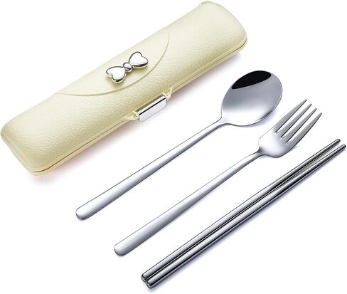 مجموعة فضية Devico Travel Silverware مع حالة ، أواني غداء محمولة تم تعيينها للعمل ، ومجموعة أدوات أدوات أدوات مقطوعة قابلة لإعادة الاستخدام ، و 18/8 من الفولاذ المقاوم للصدأ للفولاذ المقاوم للصدأ للكامنز ، وآمنة غسالة الصحون (الوردي) in Kuwait