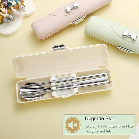 مجموعة فضية Devico Travel Silverware مع حالة ، أواني غداء محمولة تم تعيينها للعمل ، ومجموعة أدوات أدوات أدوات مقطوعة قابلة لإعادة الاستخدام ، و 18/8 من الفولاذ المقاوم للصدأ للفولاذ المقاوم للصدأ للكامنز ، وآمنة غسالة الصحون (الوردي) in Kuwait