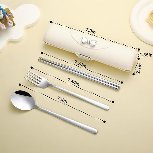 مجموعة فضية Devico Travel Silverware مع حالة ، أواني غداء محمولة تم تعيينها للعمل ، ومجموعة أدوات أدوات أدوات مقطوعة قابلة لإعادة الاستخدام ، و 18/8 من الفولاذ المقاوم للصدأ للفولاذ المقاوم للصدأ للكامنز ، وآمنة غسالة الصحون (الوردي) in Kuwait