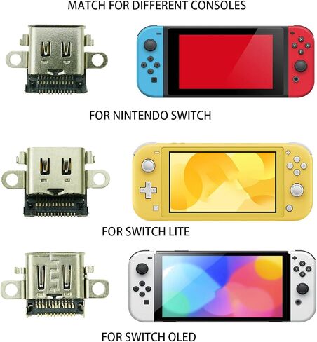 3pcs Charging Port for Nintendo Switch (for Nintendo Switch Lite) in Saudi Arabia