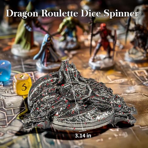Tower Dice Spinner for DND Dice Set,7-in-1 Metallic Dice Tower for Dragon and Dungeons Game with Gift Case,RPG Role Playing Table Game Gifts in Saudi Arabia