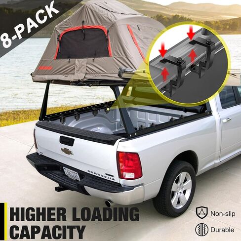 moveland Upgraded 6 PCS Truck Cap Clamps - Heavy Duty Truck Cap Clamps - More Secure Camper Shell Clamps for Chevy Silverado Sierra/Dodge Dakota Ram 1500 2500 3500, F150 F250, Titan, Tundra in Saudi Arabia