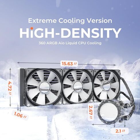 240 ARGB CPU AIO WATER COAND مع رادياتير 240 مم ، RGB & PWM المعجبين والمضخة ، مضخة التبريد السائل الكل في واحد 2300 دورة في الدقيقة ، AMD AM5 AM4 Intel LGA 1700/1200/115X دعم in Saudi Arabia