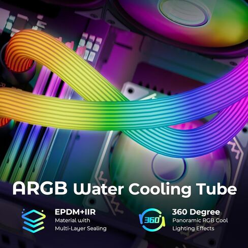 240 ARGB CPU AIO WATER COAND مع رادياتير 240 مم ، RGB & PWM المعجبين والمضخة ، مضخة التبريد السائل الكل في واحد 2300 دورة في الدقيقة ، AMD AM5 AM4 Intel LGA 1700/1200/115X دعم in Saudi Arabia