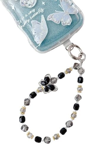 Beaded Phone Charm Sparkling Chain Wrist Strap Accessories,Fashion Women Bracelet Wristlet Strap With Tether Tab in Saudi Arabia