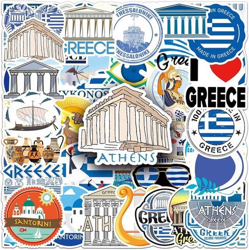 Italy Stickers Pack, 50 PCS Italy Travel Landscape Laptops Decorative Decals for DIY Water Bottle Journal Luggage, Aesthetic European Country Graffiti Sticker for Kids Teens Adults in Saudi Arabia