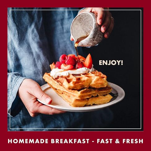 Classique Fare Belgian Waffle Mix - Makes Light and Crisp Waffles, Pancakes, Muffins & Crepes - Works with Waffle Maker - Fast and Fresh Breakfast Foods - 16 Oz Boxes (Pack of 3) in Saudi Arabia