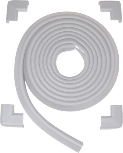 KidKusion Table Cushion | Made in USA | 12 Feet + 4 Corners | Black | Baby Proof Furniture Edge and Corner Guards in Kuwait