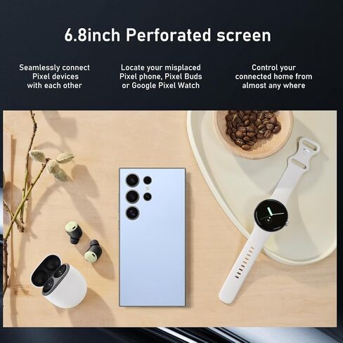C24 Ultra Unlocked Android 14 Phones, 6.8" HD 120Hz Screen Cell Phone, 8GB+256GB Smartphone Unlocked, Snapdragon CPU 6800mAh Battery/Face ID/GPS/5G Dual SIM Phone (Blue) in Saudi Arabia