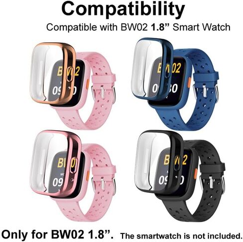 مشاهدة الحالات المتوافقة مع أكبر BW02 1.8 بوصة Smart Watch ، TPU علبة مع واقي الشاشة ، حماية جسم وشاشة in Kuwait