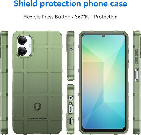Ysnzaq Armor Case for Samsung Galaxy A06, Military Grade Shockproof Durable Rugged Protective Phone Cover for Samsung Galaxy A06 HD Black in Kuwait