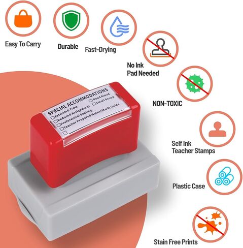 Special Accommodations Self Inking Stamp for Teachers SPED Modifications Rubber Stamp Teacher Back to School Teacher Stamps Teacher Must Haves Dormitory Supplies (Blue) in Saudi Arabia