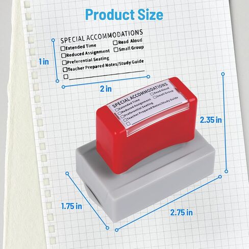 Special Accommodations Self Inking Stamp for Teachers SPED Modifications Rubber Stamp Teacher Back to School Teacher Stamps Teacher Must Haves Dormitory Supplies (Blue) in Saudi Arabia