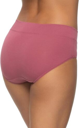 Felina Womens 5 Pack Pima Cotton Wide Waistband Hipster in Kuwait