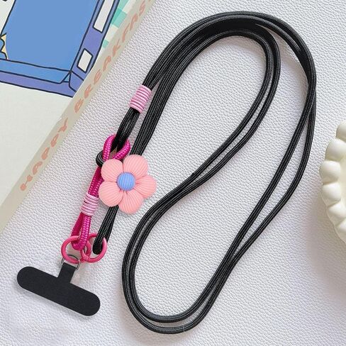 حبل الهاتف مع زهرة مضادة للسرقة Crossbody حزام عالمي الهاتف الخلوي حبل الرقبة رقبة أنشطة في الهواء الطلق in Kuwait