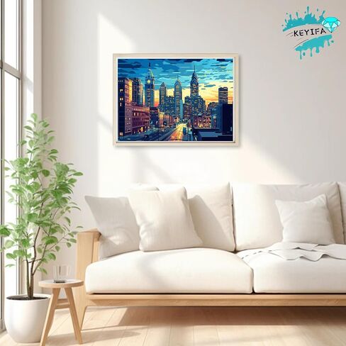 KEYIFA Diamond Art Jesus Diamond Painting Kits for Adults, 5D Round Full Drill, God Blessing Diamond Dots Mosaic Painting for Beginner, DIY Gems Art Craft for Home Wall Decor 30x40 cm in Saudi Arabia
