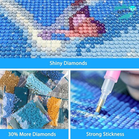 KEYIFA Diamond Art Jesus Diamond Painting Kits for Adults, 5D Round Full Drill, God Blessing Diamond Dots Mosaic Painting for Beginner, DIY Gems Art Craft for Home Wall Decor 30x40 cm in Saudi Arabia