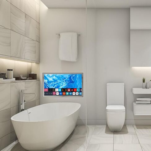 Soulaca 28 بوصة 4K UHD Smart Mirror Bathroom TV TV TVI WiFi Bluetooth مدمج في Alexa Smart TV Voice Control ATSC New New in Kuwait