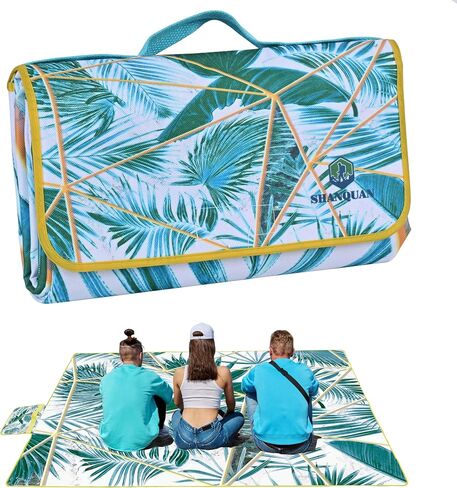 Picnic Blankets Outdoor Blanket, Large Beach Mat Waterproof Foldable Picnic Mat with Carry Strap,Portable Camping Park Blanket for Grass Lawn Hiking Travel Concerts in Saudi Arabia