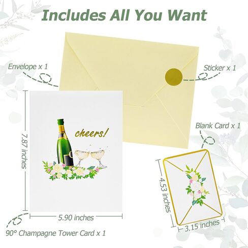 Airpark 3D Wedding Car Pop up Cards for Bride and Groom ، CARDAGE MR والسيدة و MRS WEDDAND CARD ، بطاقة تهانينا للأصدقاء والعائلة ، هدايا الزفاف للعروسين الجدد مع المغلف in Kuwait