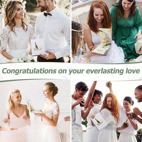 Airpark 3D Wedding Car Pop up Cards for Bride and Groom ، CARDAGE MR والسيدة و MRS WEDDAND CARD ، بطاقة تهانينا للأصدقاء والعائلة ، هدايا الزفاف للعروسين الجدد مع المغلف in Kuwait