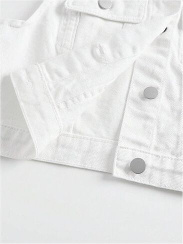 SweatyRocks Girl's Denim Vest Button Down Sleeveless Jean Jacket Outerwear with Pockets in Saudi Arabia