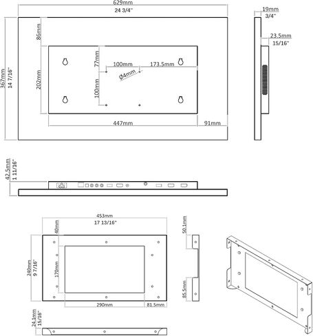 Soulaca 27 inches Full Touchscreen Vanishing Mirror LED TV Turns Mirror Waterproof Bathtub Shower Television ATSC DTV for Kitchen Bathroom SPA Hotel in Kuwait