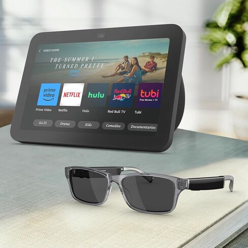 إطارات Amazon Echo (أحدث طراز) + Echo Show 8 (أحدث طراز) ، نظارات ذكية مع أليكسا ، إطارات مستطيل in Kuwait