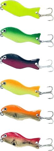 مجموعة Combo Set 6 Pack - ملعقة السحر | السحر المتميز متعدد الألوان حسب المنطقة ، وهو مثالي لصيد الأسماك الطازجة والملحية in Kuwait