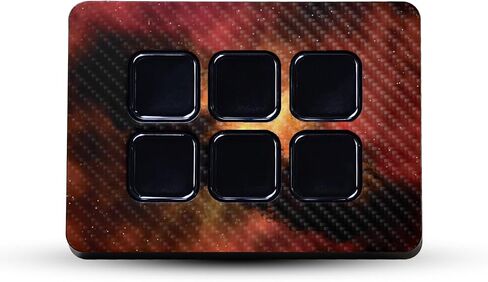 Carbon Fiber Skin Compatible with Elgato Stream Deck Mini - Spacial Overload - Premium 3M Vinyl Protective Wrap Decal - Easy to Apply | Made in The USA in Saudi Arabia