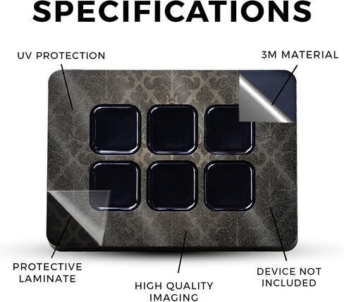 Carbon Fiber Skin Compatible with Elgato Stream Deck Mini - Spacial Overload - Premium 3M Vinyl Protective Wrap Decal - Easy to Apply | Made in The USA in Saudi Arabia