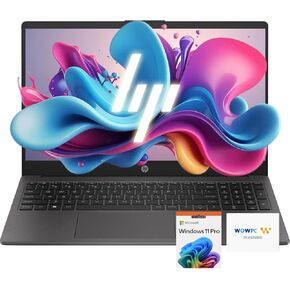 HP 255 G10 Laptop for Business or Fun, Ryzen 5 7530U CPU (Beat Ultra 7 164U), 64GB RAM, 2TB SSD, 15.6" Full HD, Fast Wi-Fi 6, HDMI, Type-C, Windows 11 Pro, w/WOWPC Recovery USB