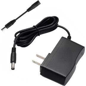 9V Guitar Pedal Power Supply 0.5A Power Adapter AC 100-240V to DC 9 Volts Power Supply with 5.5x2.1mm Plug and Positive Negative Conversion Cord, for Guitar Pedal