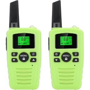 Walkie Talkies طويل المدى للبالغين ، UT518 أجهزة الراديو ثنائية الاتجاه مع قنوات FRS 22 ، مصباح LED ، شاشة LCD ، نغمات الاتصال ، Vox للتخييم في الأعمال التجارية العائلية -2 (الأخضر)