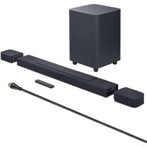 JBL BAR 1000 PRO 7.1.4 Soundbar with 10 in. Wireless Subwoofer Detachable Rear Speakers and 2m 8K Ultra High Speed HDMI Cable