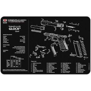 TekMat Gun Cleaning Mat for use with Glock Gen 4 , Black