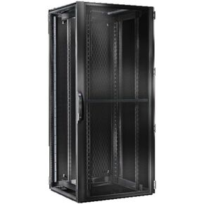 Rittal Network Server Enclosure, 24U, 19-inch Rails, 47.2x31.5x39.4 inches, Vented Door, Black