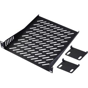 GeeekPi DeskPi RackMate T2 Accessories 10 inch 0.5U Rack Shelf, 0.5U Server Rack Shelf Vented Rack Mount Cantilever Tray for DeskPi Rackmate T2 Network Cabinet