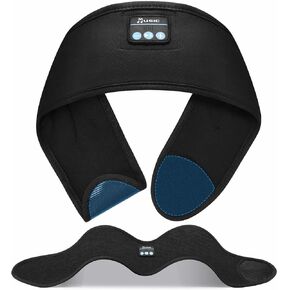 Adjustable Headband Headphones, Sleeping Headphones, Headband Headphones with Ultra-Thin Speakers, Wireless Headband Headphones for Side Sleepers, Yoga, Running, Workout, Travel