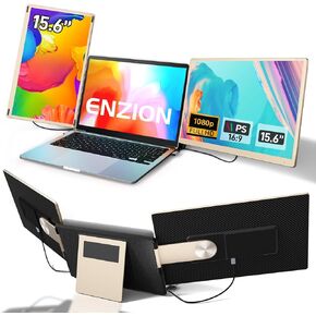 Laptop Screen Extender,Upgraded 15.6" Portable Monitor,FHD 1080P Triple Laptop Screen Extender,Detachable Dual Monitor for 13"-17" Laptops,Plug & Play,Compatible with Mac/Wins/Chrome/Dex
