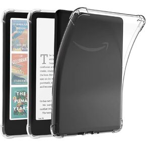 Clear Case for All-New Kindle Paperwhite 12th Generation 2024 (7") & Kindle Colorsoft Signature Edition (7") - Ultra Slim Soft TPU Transparent Cover & Lightweight, Clear